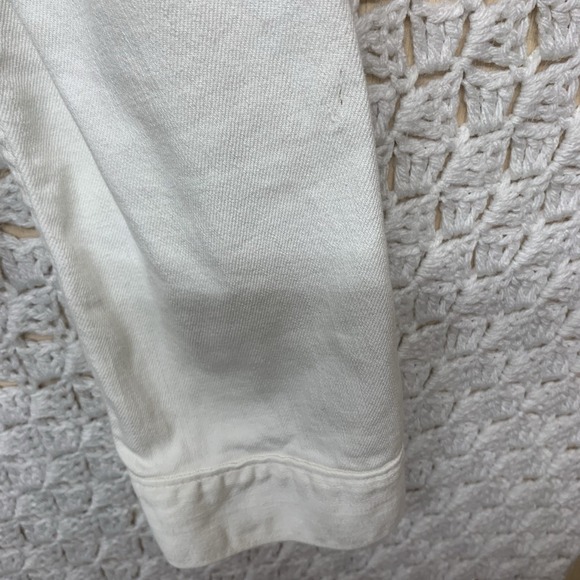 J. Crew Jacket Women Sz L White Denim Cotton Blend Long‎ Sleeve - Picture 3 of 11